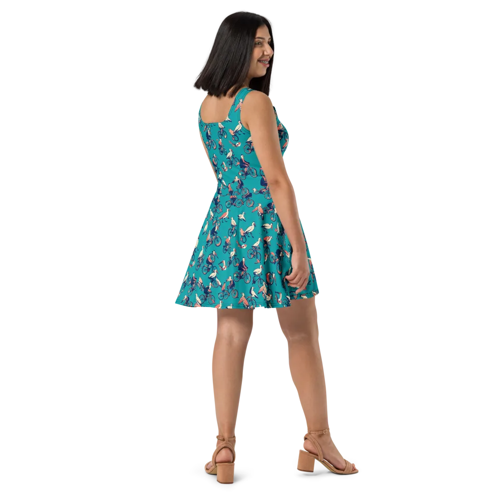 Pedal And Plume on Skater Dress — Right