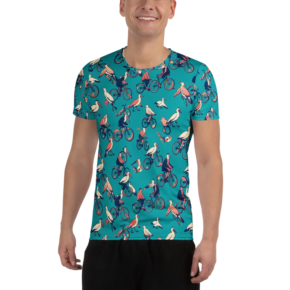 Pedal And Plume on Men's Athletic T-Shirt — Front