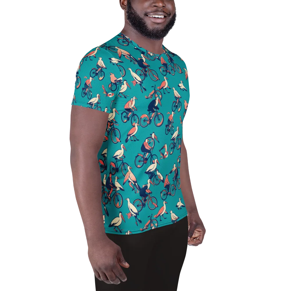 Pedal And Plume on Men's Athletic T-Shirt — Right