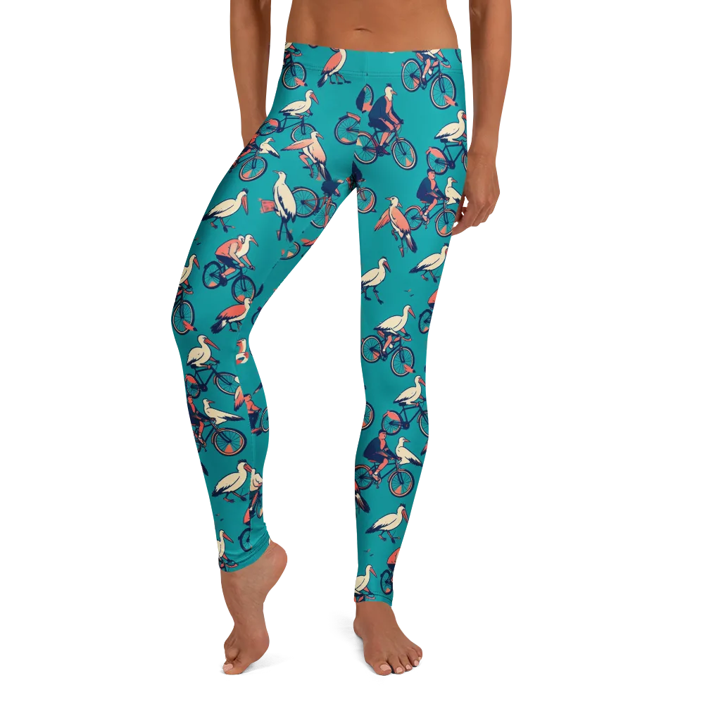 Pedal And Plume on Leggings — Front