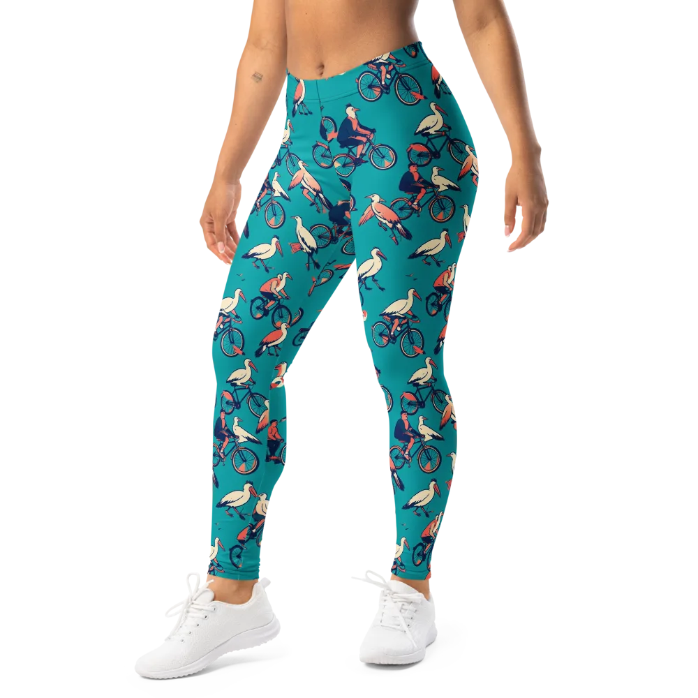 Pedal And Plume on Leggings — Left Front