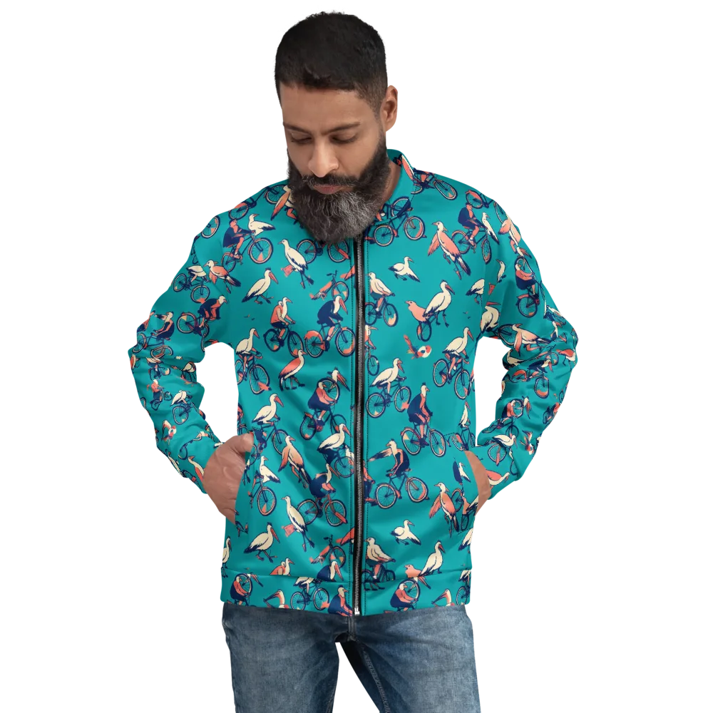 Pedal And Plume on Bomber Jacket — Front