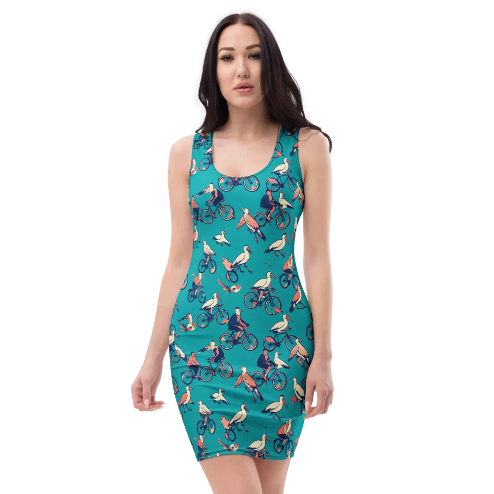 Pedal And Plume on Bodycon Dress — Front