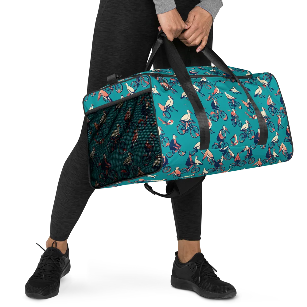 Pedal And Plume on Duffle Bag — Right Front