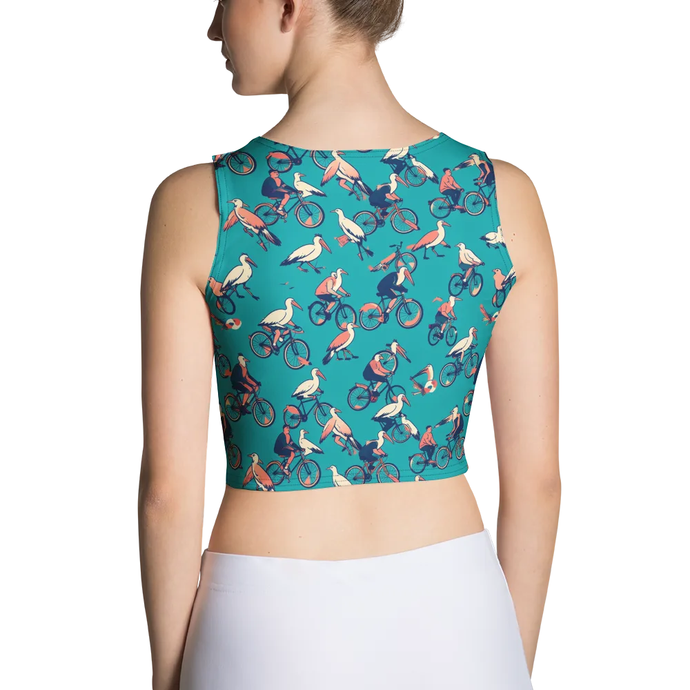 Pedal And Plume on Crop Top — Back