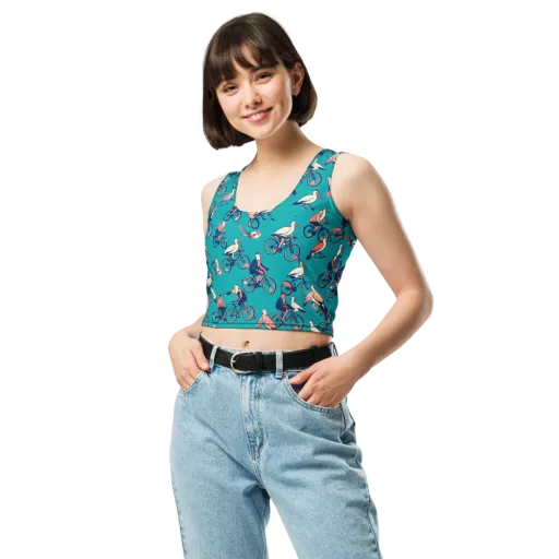 Pedal And Plume on a Crop Top