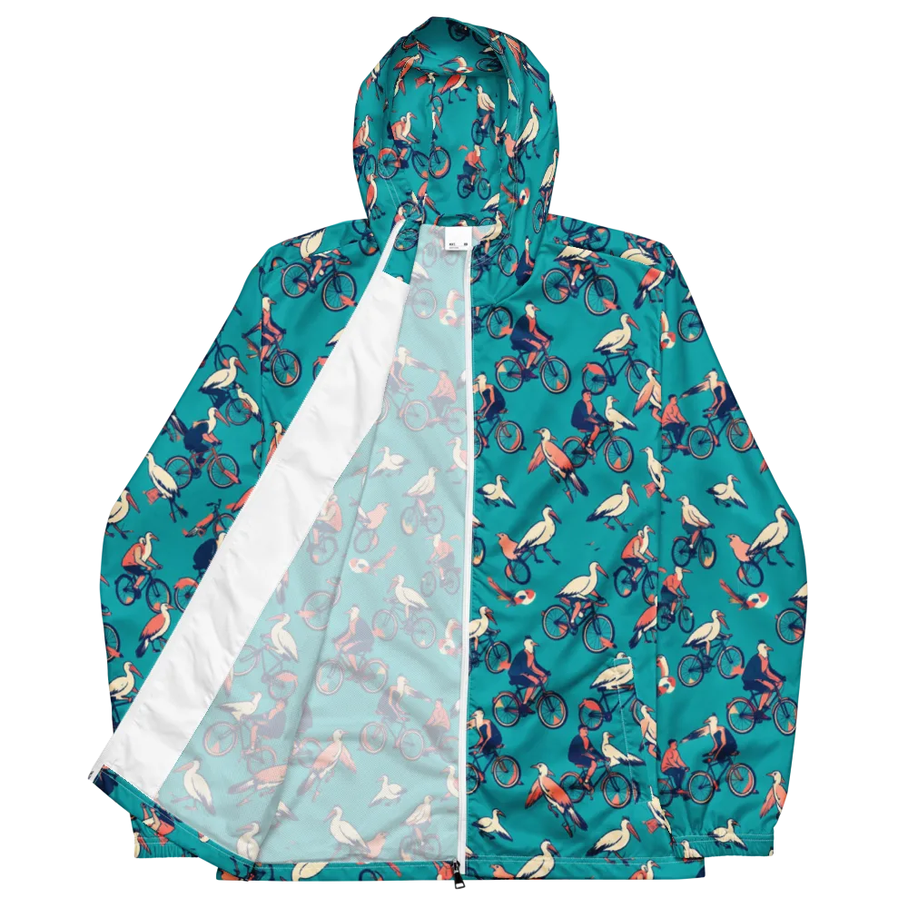 Pedal And Plume on Men's Windbreaker — Front
