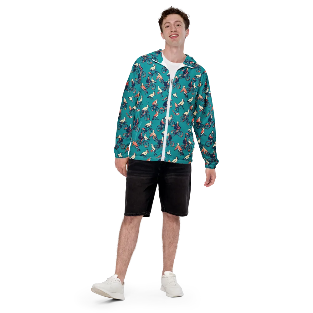 Pedal And Plume on Men's Windbreaker — Front