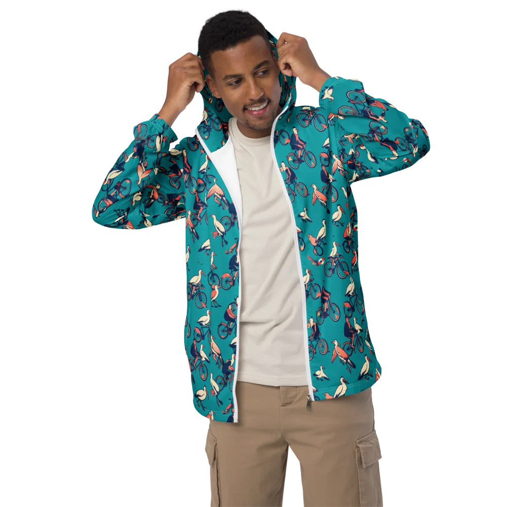 Pedal And Plume on Men's Windbreaker — Front