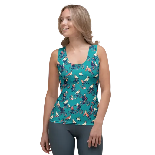 Pedal And Plume on a Women's Tank Top