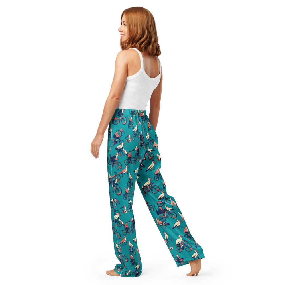 Pedal And Plume on Women's Pajama Pants — Back