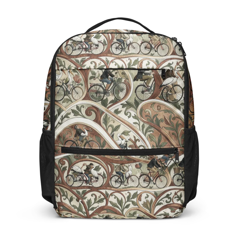 Storks in Motion on Utility Backpack — Front