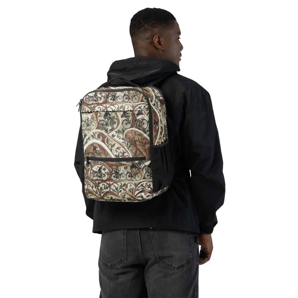 Storks in Motion on Utility Backpack — Back