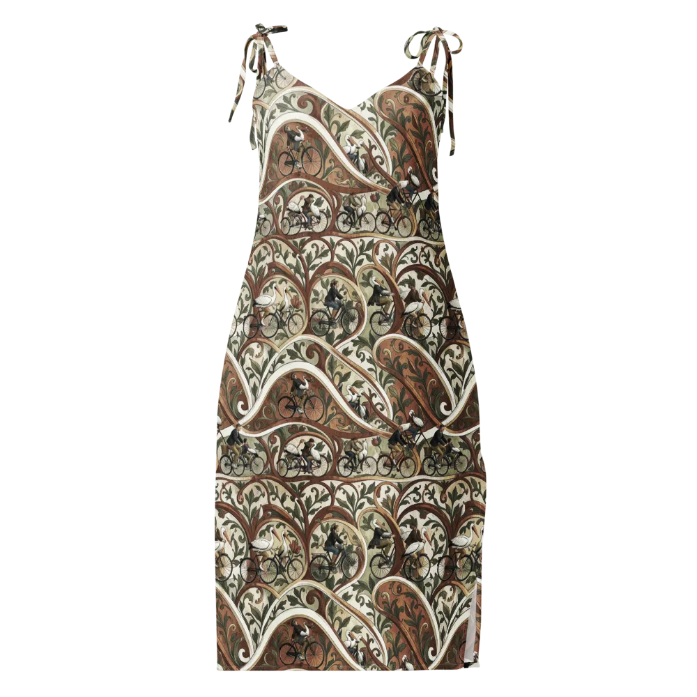 Storks in Motion on Slip Dress — Front