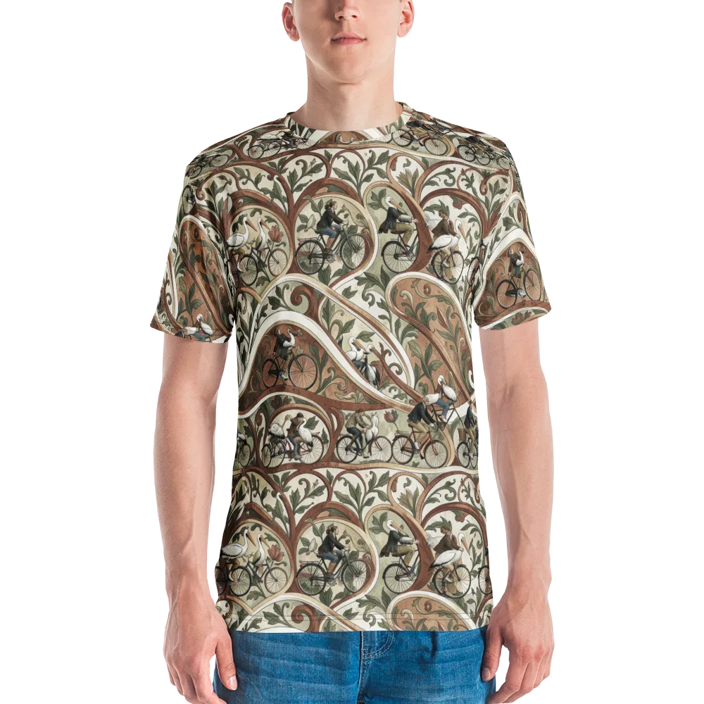 Storks in Motion on Men's Crew Neck T-Shirt — Front