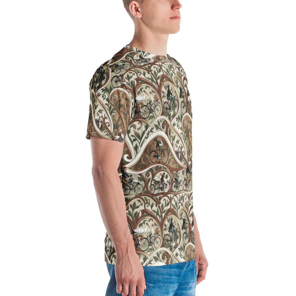 Storks in Motion on Men's Crew Neck T-Shirt — Right