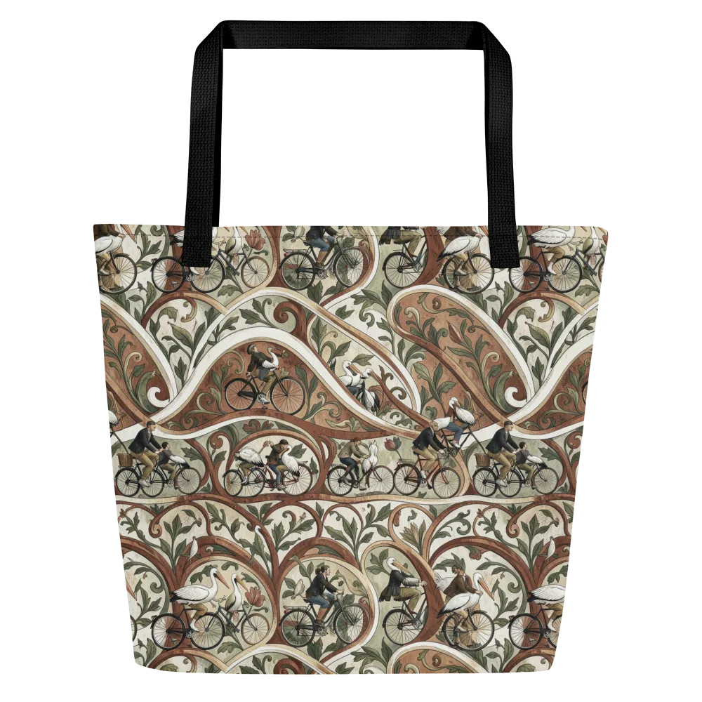 Storks in Motion on Large Tote Bag W/ Pocket — Front