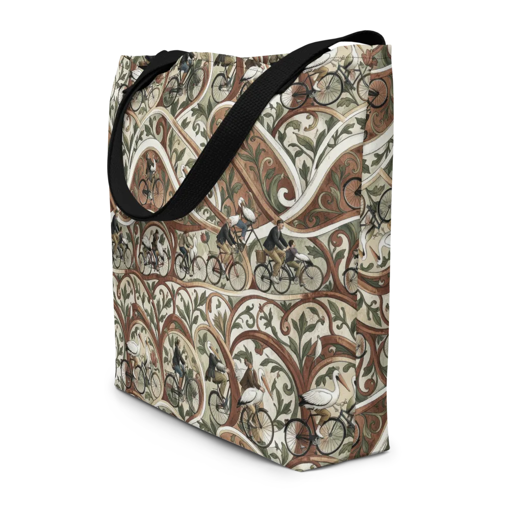 Storks in Motion on Large Tote Bag W/ Pocket — Front