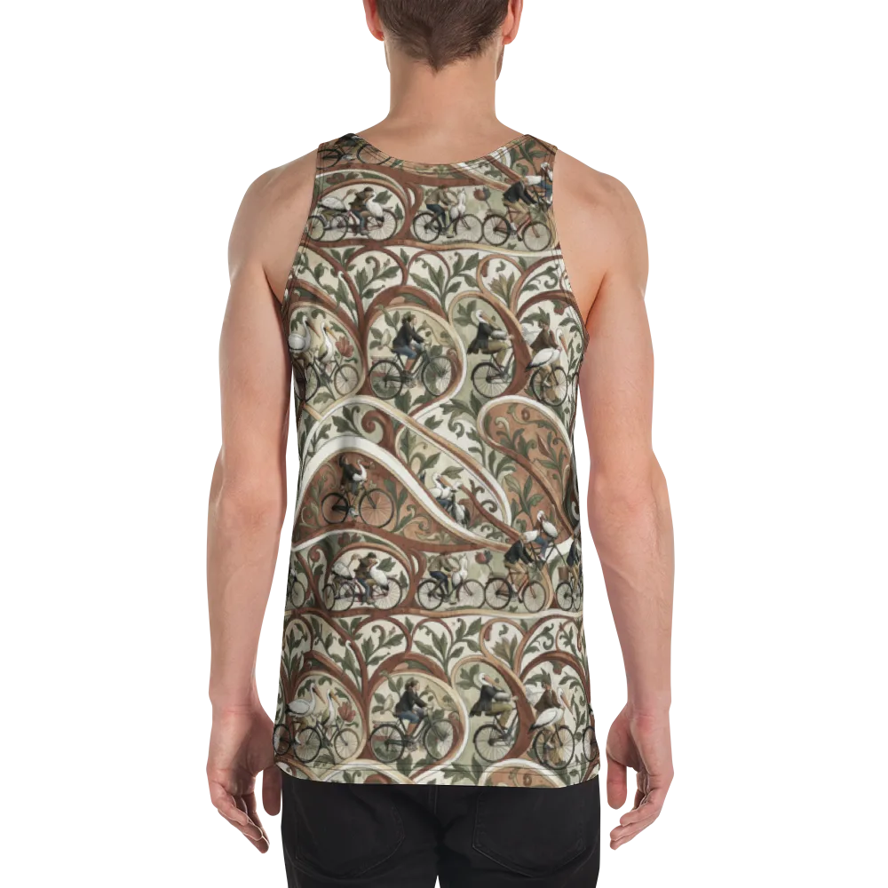Storks in Motion on Men's Tank Top — Back