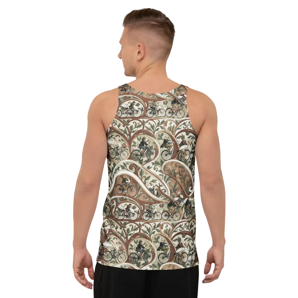 Storks in Motion on Men's Tank Top — Back