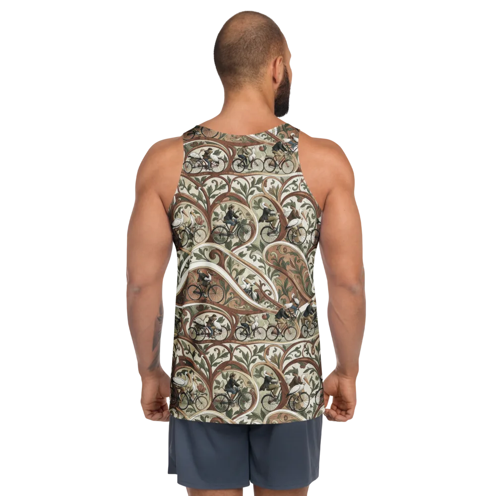 Storks in Motion on Men's Tank Top — Back