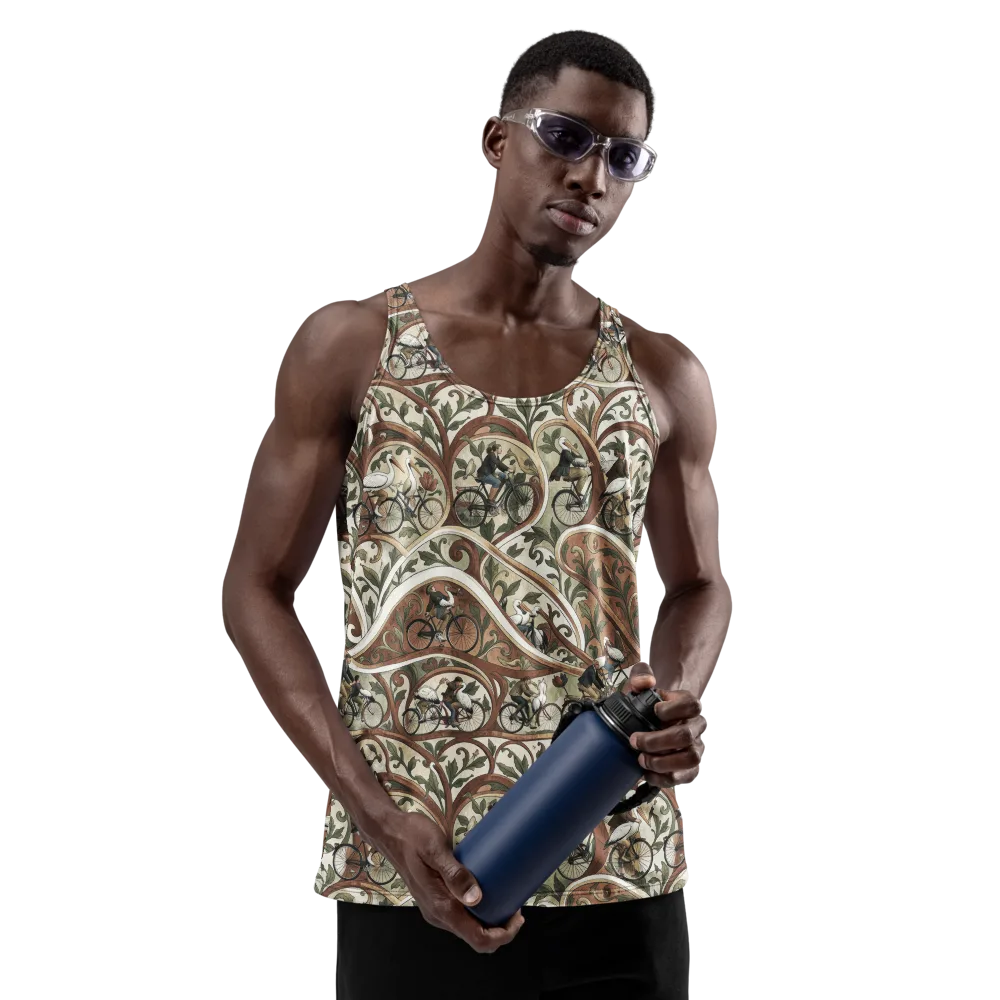 Storks in Motion on Men's Tank Top — Front