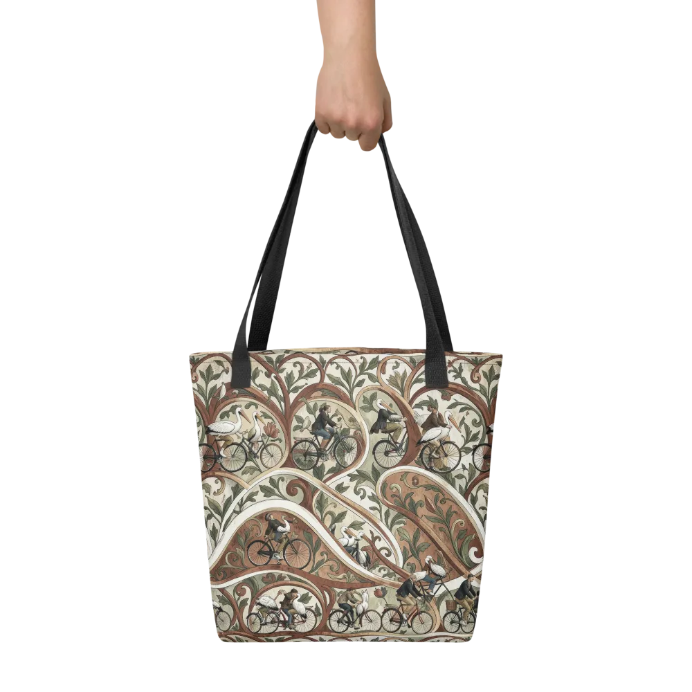 Storks in Motion on Tote Bag — Front