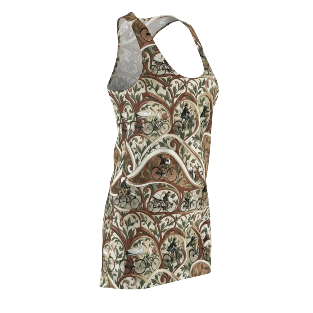Storks in Motion on Racerback Dress — Front Side