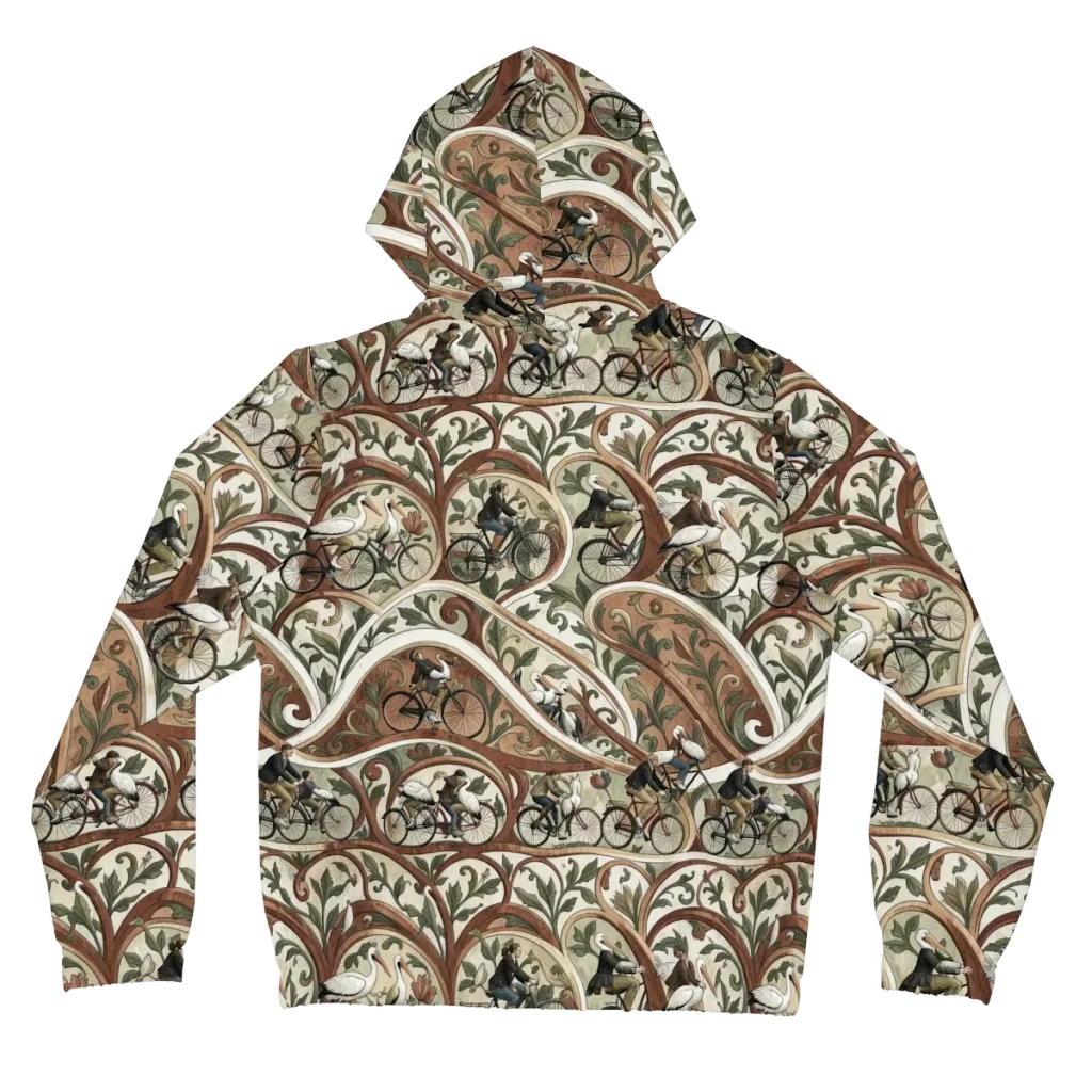 Storks in Motion on Women's Full-Zip Hoodie — Back