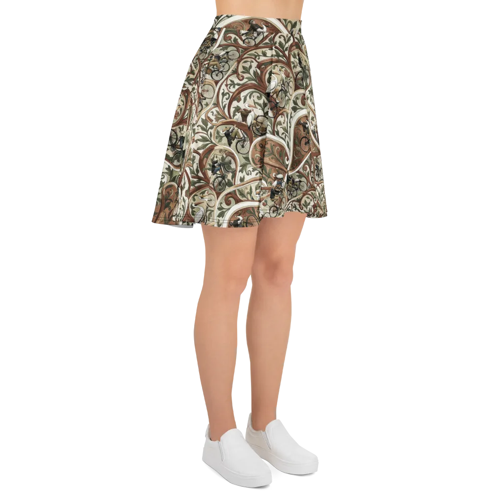 Storks in Motion on Skater Skirt — Right
