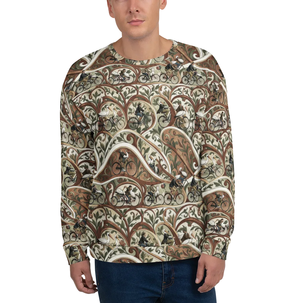 Storks in Motion on Sweatshirt — Front