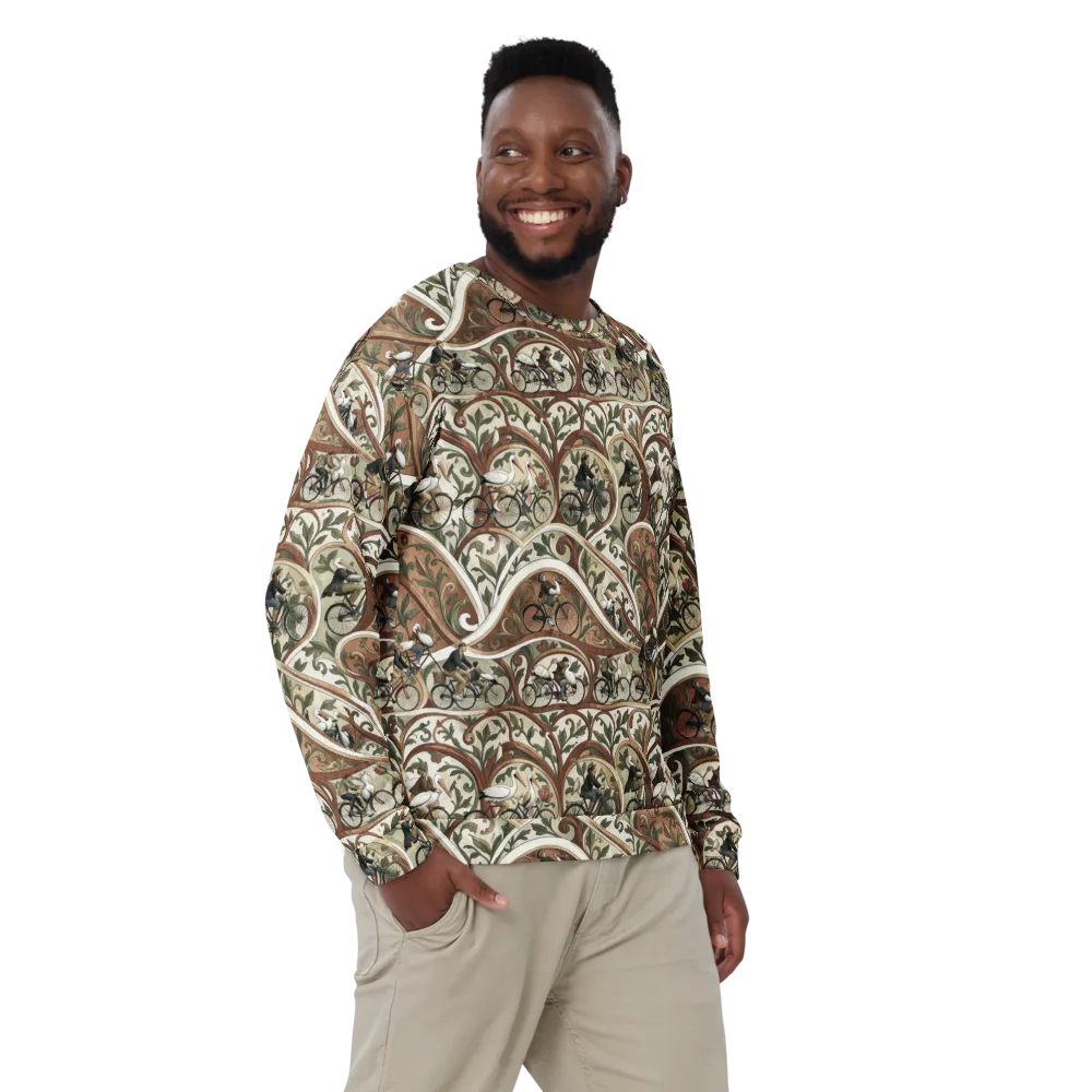 Storks in Motion on Sweatshirt — Front