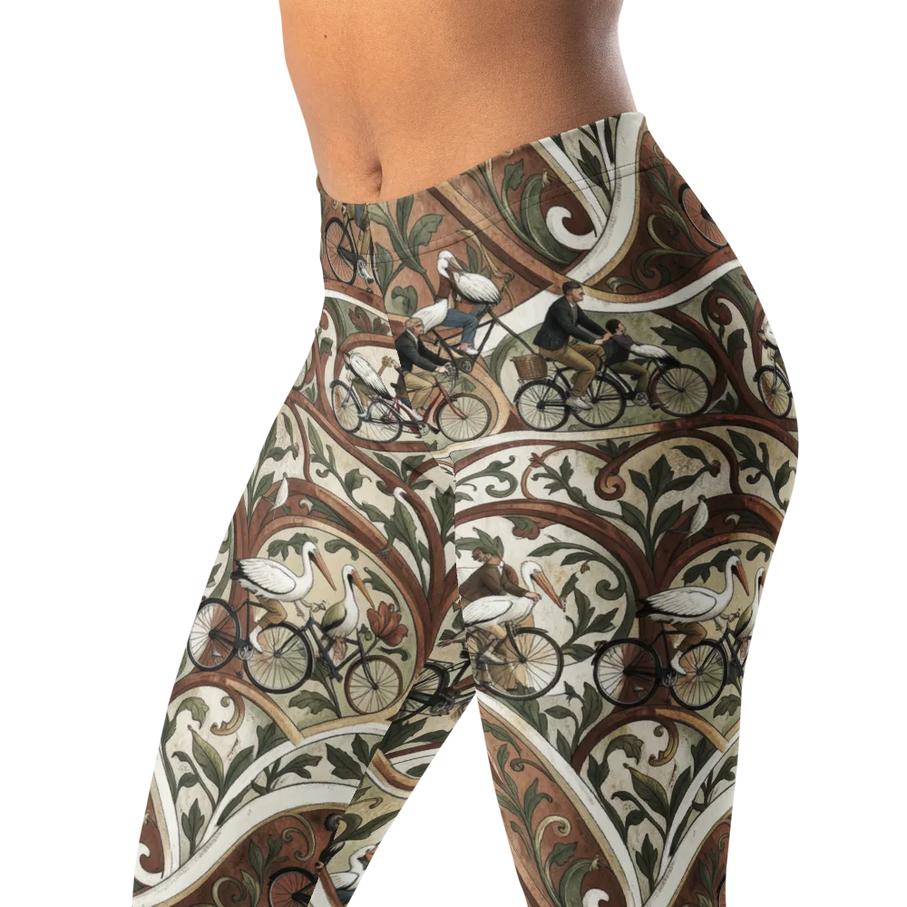 Storks in Motion on Leggings — Left Front