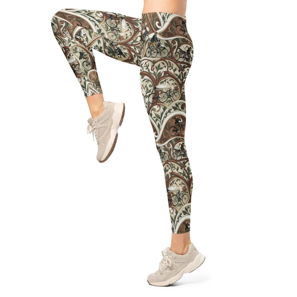 Storks in Motion on Leggings — Left