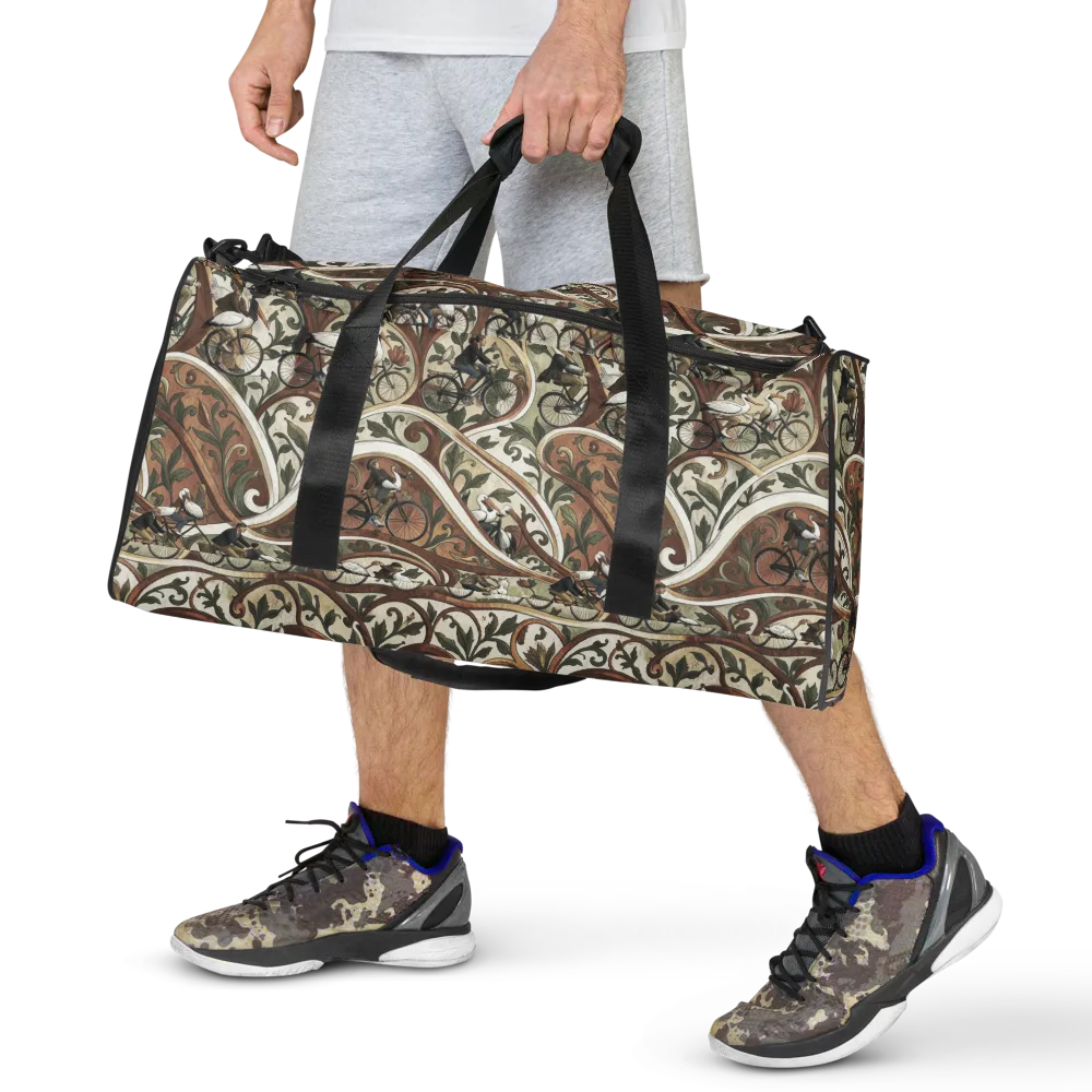 Storks in Motion on Duffle Bag — Front