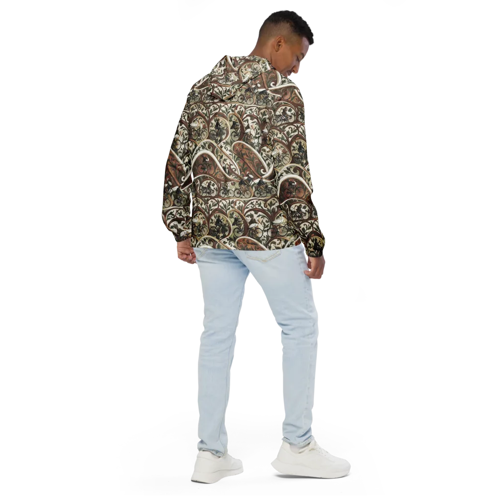 Storks in Motion on Men's Windbreaker — Back