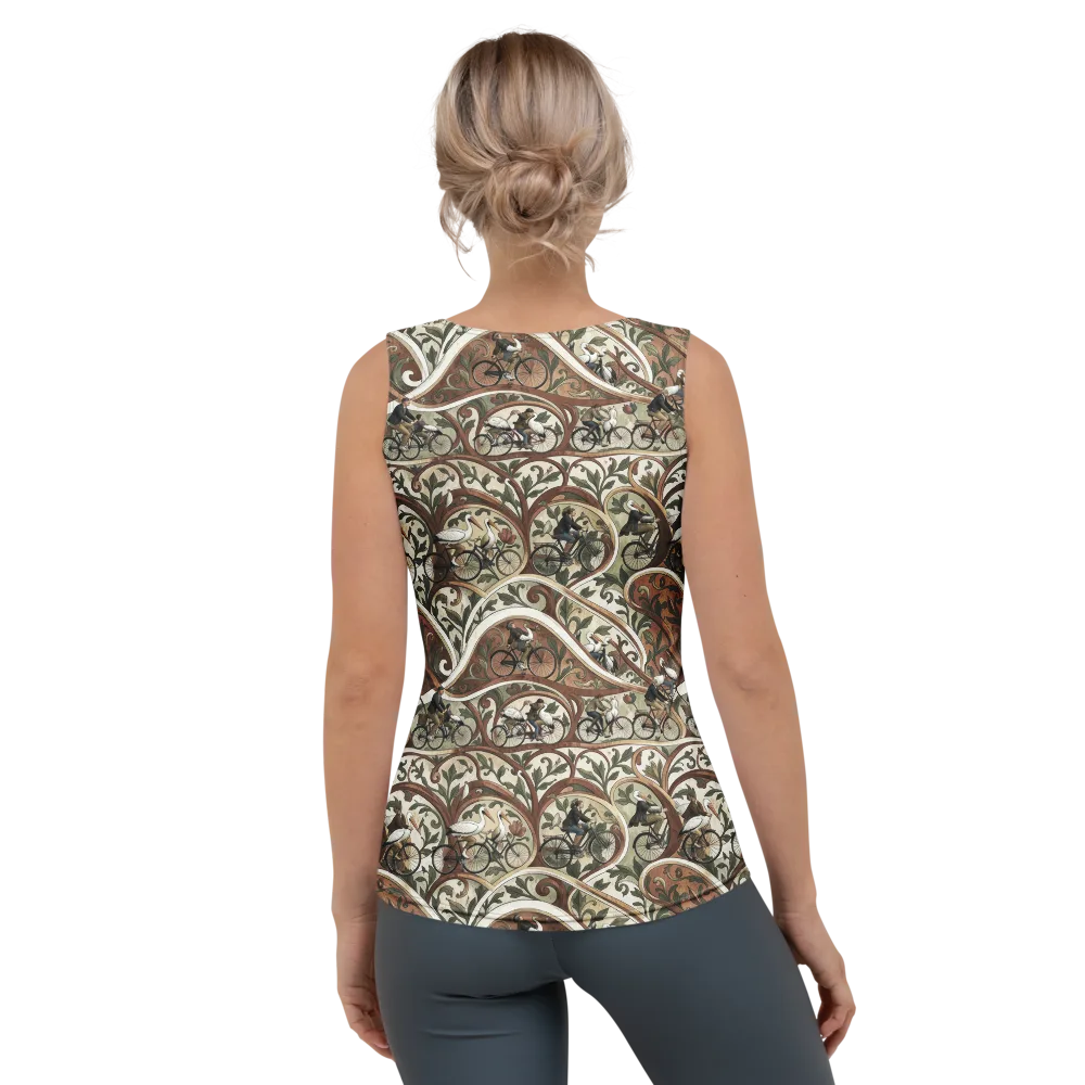 Storks in Motion on Women's Tank Top — Back