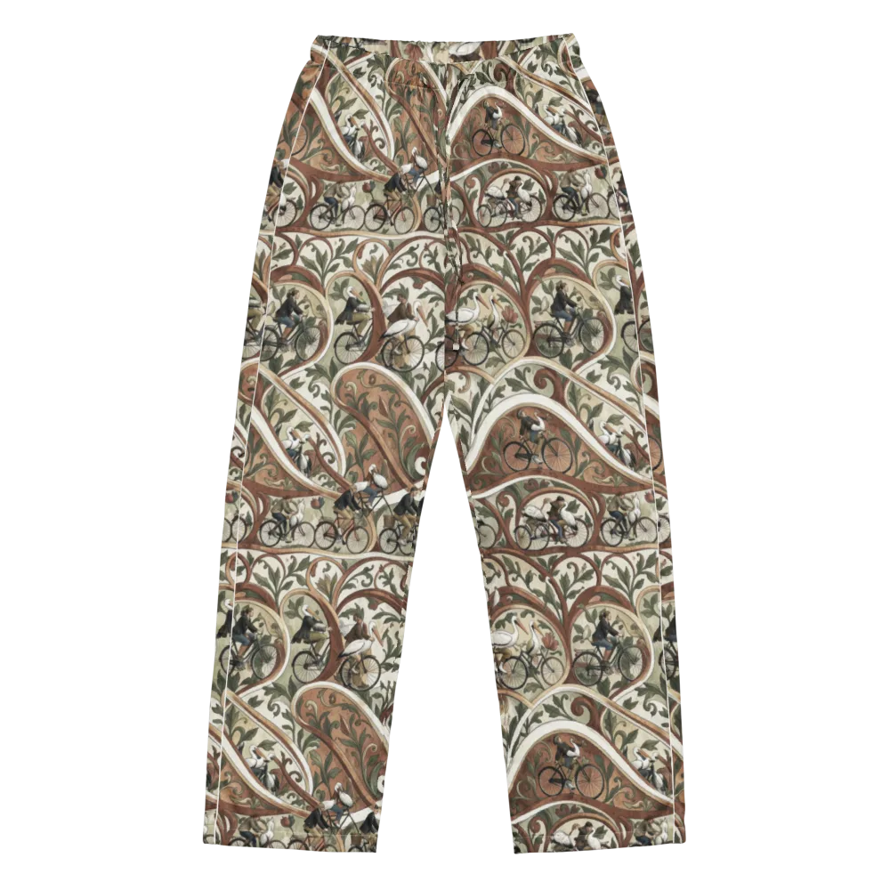 Storks in Motion on Women's Pajama Pants — Front