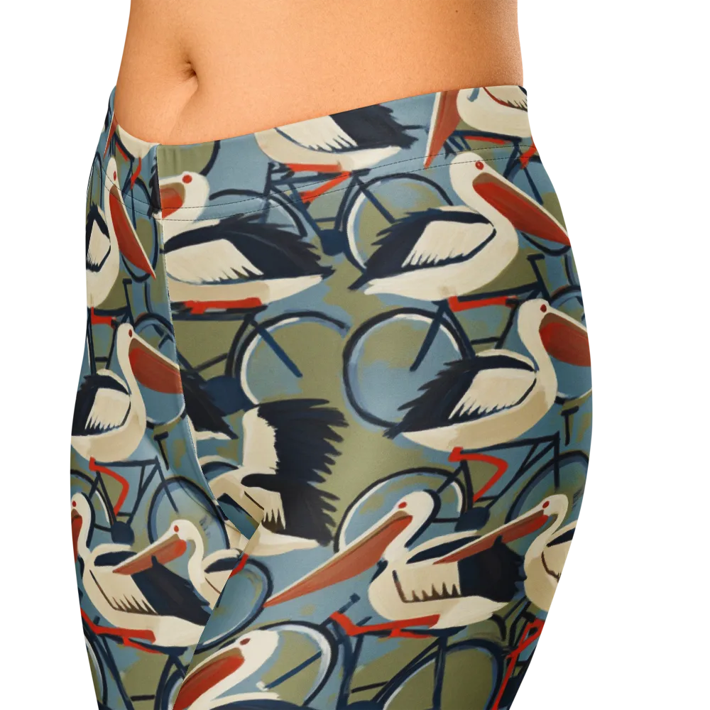 Pelican Cycle on Capri Leggings — Zoomed-in