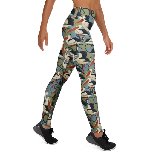 Pelican Cycle on a Yoga Leggings