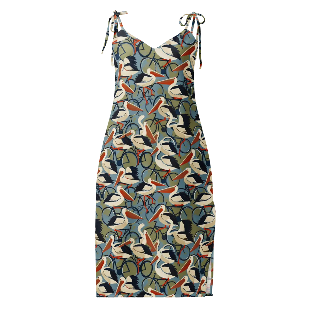 Pelican Cycle on Slip Dress — Front