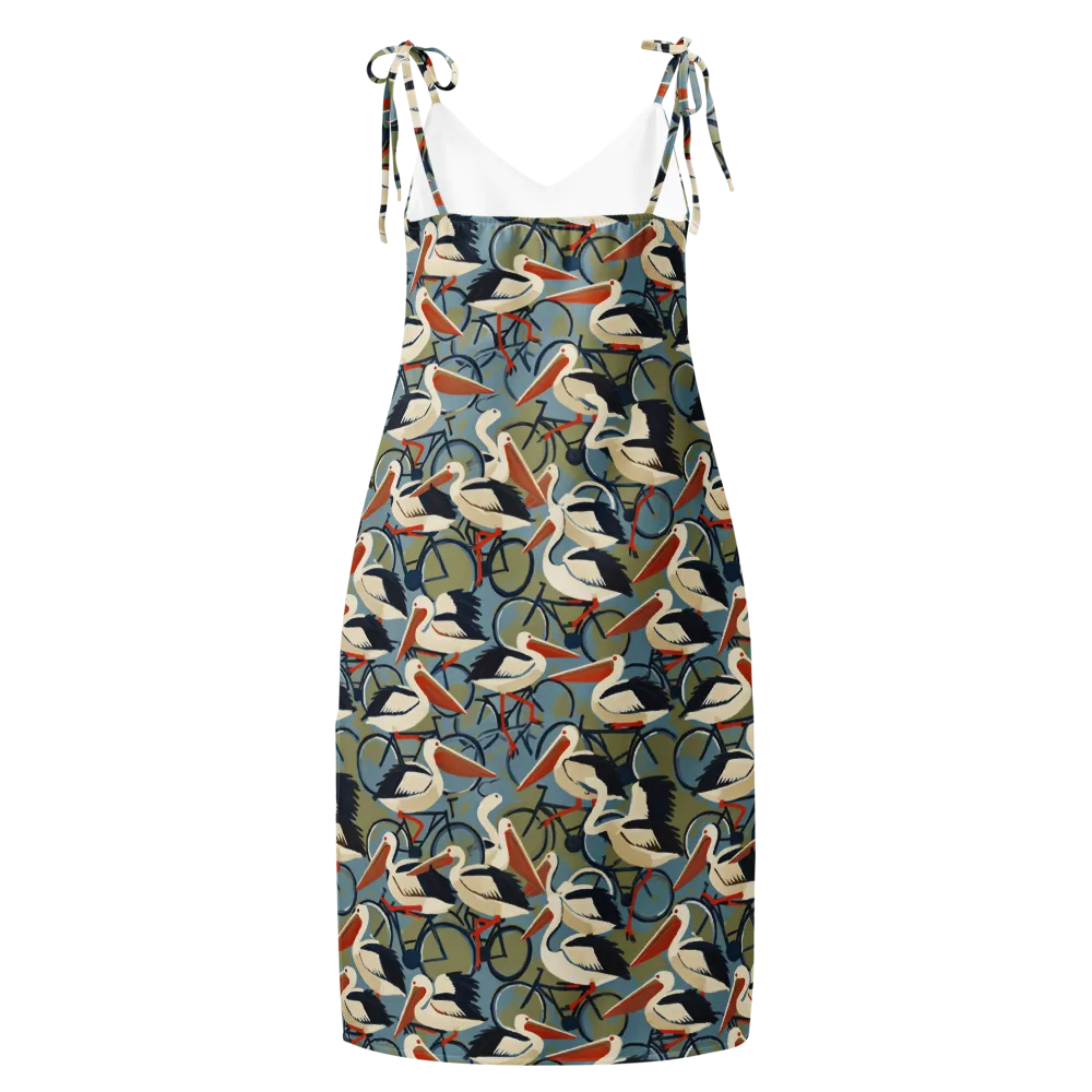 Pelican Cycle on Slip Dress — Back