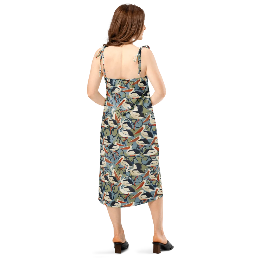 Pelican Cycle on Slip Dress — Back