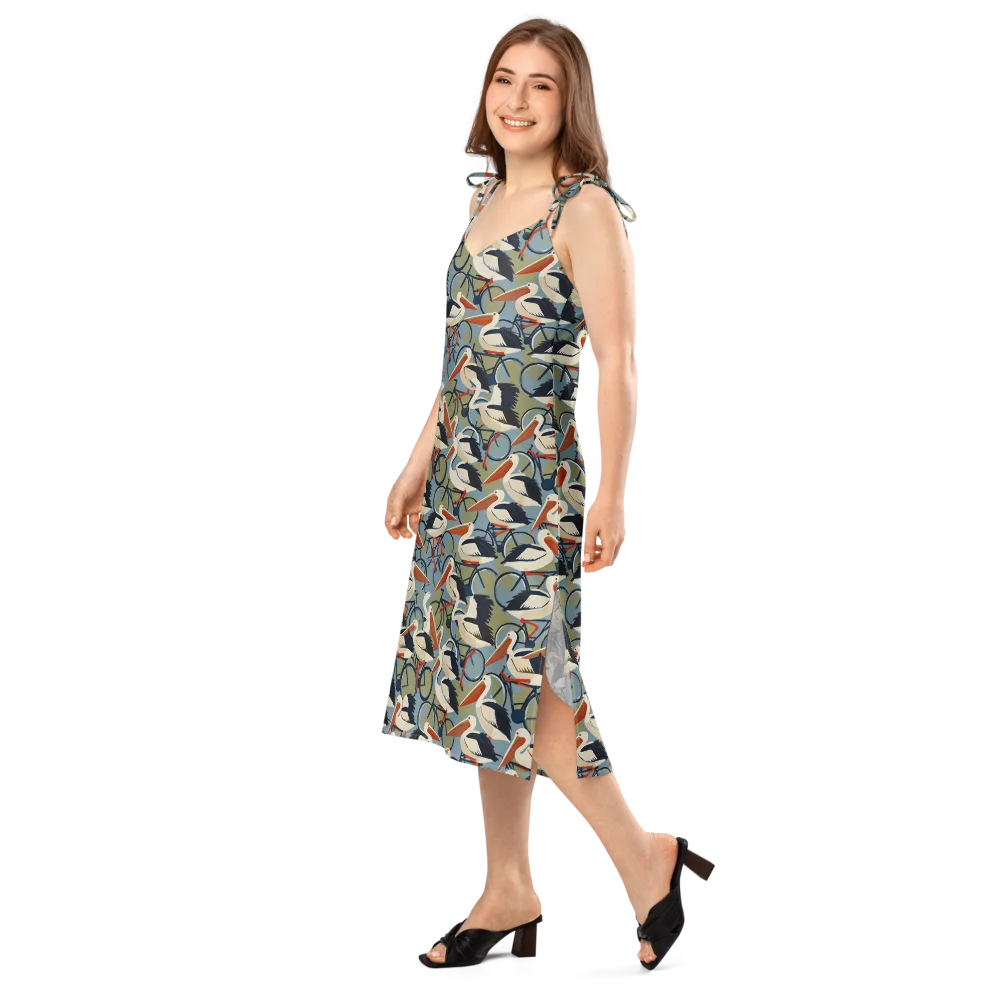 Pelican Cycle on Slip Dress — Left Front
