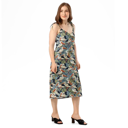 Pelican Cycle on a Slip Dress