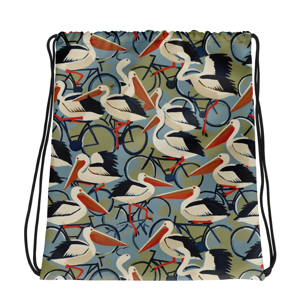 Pelican Cycle on Drawstring Bag — Photo