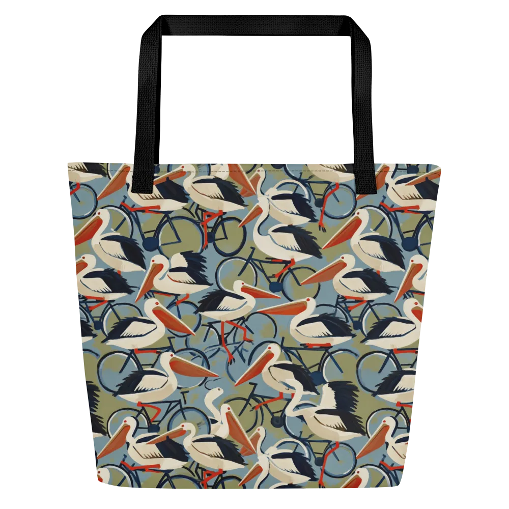 Pelican Cycle on Large Tote Bag W/ Pocket — Front