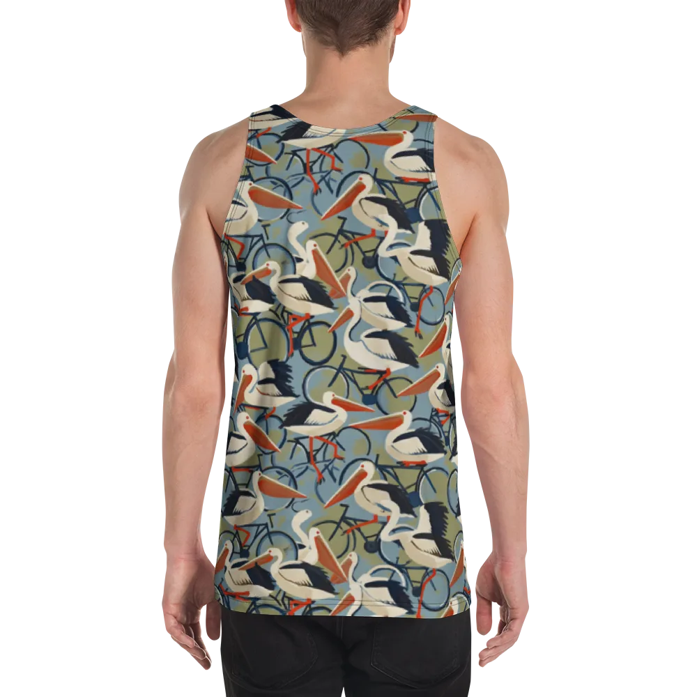 Pelican Cycle on Men's Tank Top — Back