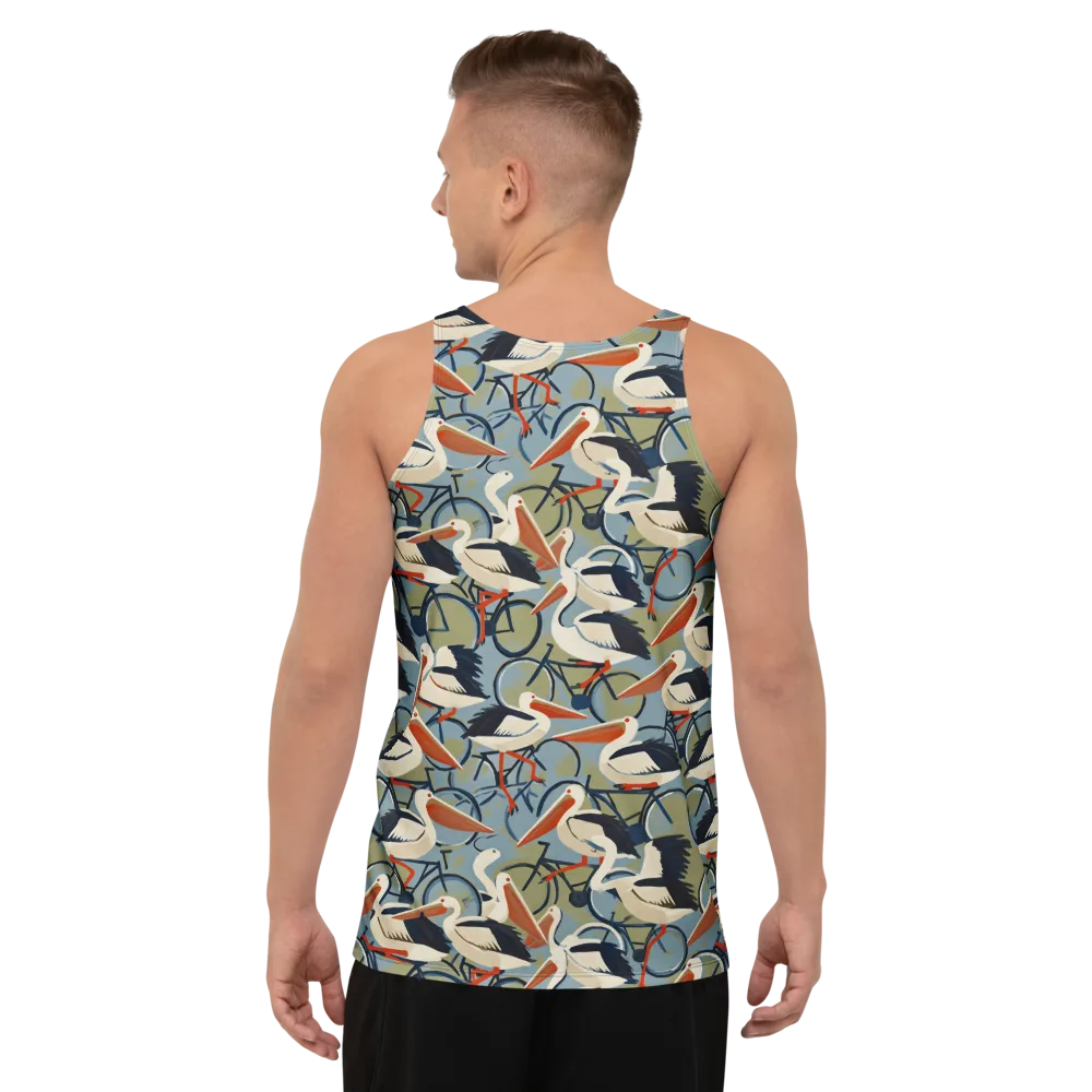 Pelican Cycle on Men's Tank Top — Back