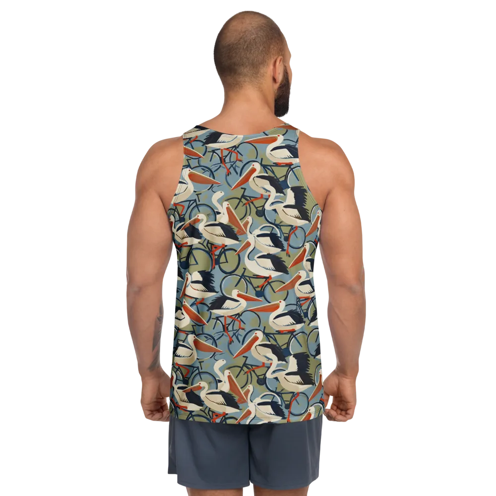Pelican Cycle on Men's Tank Top — Back